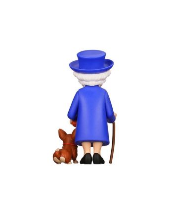 CELEBRITY - Reine Elizabeth II avec son Corgi - Figurine Minix 12cm - vue de detail