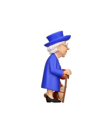 CELEBRITY - Reine Elizabeth II avec son Corgi - Figurine Minix 12cm - vue du packaging