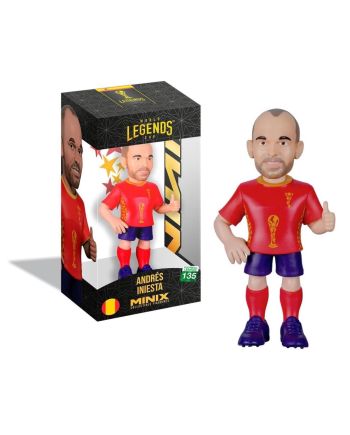 Figurine Minix Iniesta Espagne Coupe du Monde des Légendes 12cm face