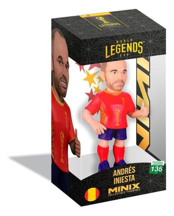 Figurine Minix Iniesta Espagne Coupe du Monde des Légendes 12cm profil