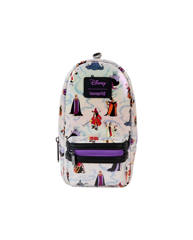 DISNEY - Villains - Mini BackPack Pencil Case Iridescent LoungeFly