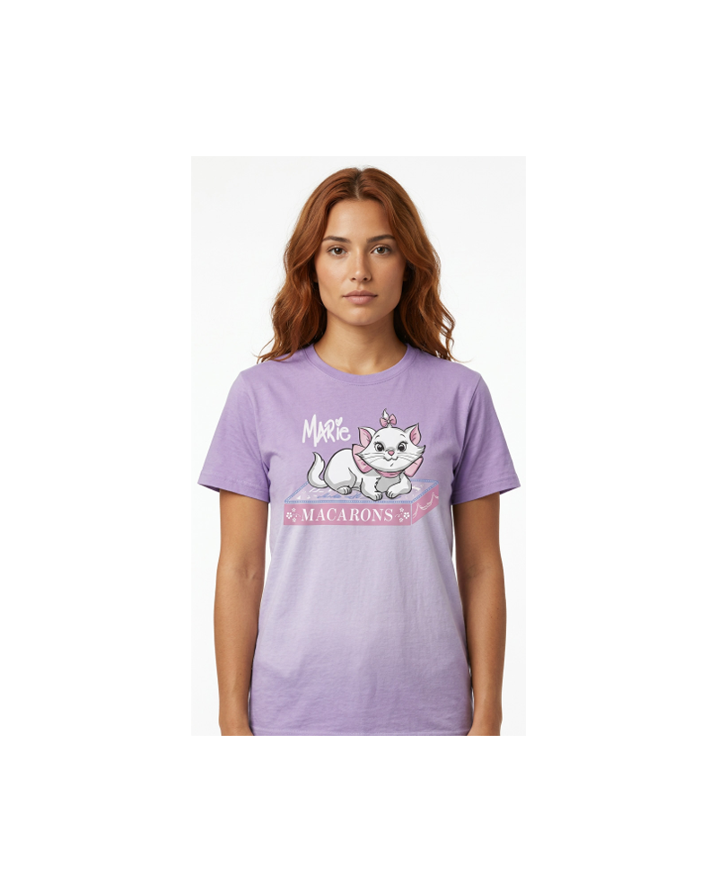T-shirt femme Les Aristochats Marie Macarons taille XL