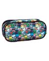 MINECRAFT - Trousse à Crayons Oval avec 2 Zippers - vue de face