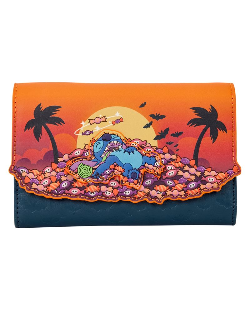 Portefeuille LoungeFly Stitch Halloween Candy - Lilo & Stitch face avant