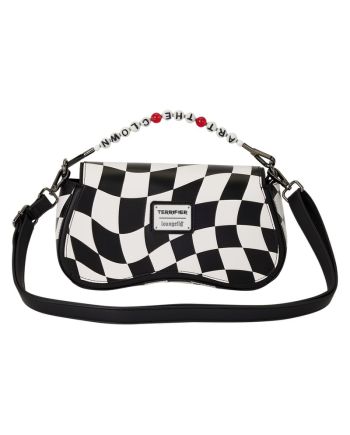 Sac bandoulière Loungefly Terrifier motif checkered ouvert