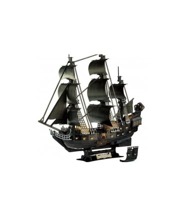 Détail du bateau Black Pearl en puzzle 3D avec éclairage LED