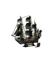 Détail du bateau Black Pearl en puzzle 3D avec éclairage LED