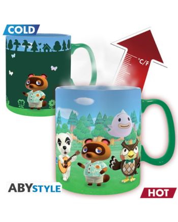 Mug thermoréactif Animal Crossing Bienvenue sur l'île 460ml vue face