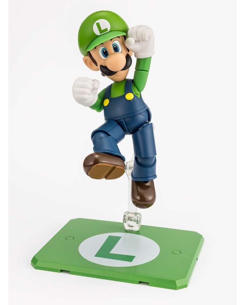 Figurine Luigi S.H. Figuarts 11cm Super Mario face avant