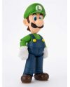 Figurine Luigi S.H. Figuarts Bandai Tamashii Nations vue de profil