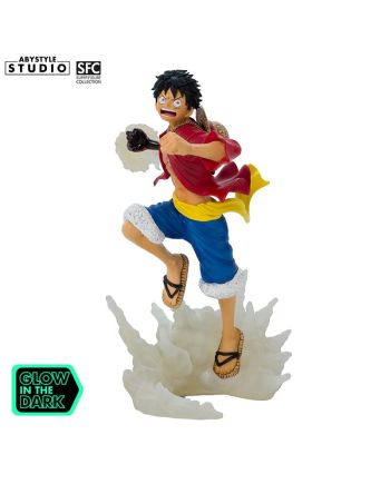 Figurine Luffy ONE PIECE effet phosphorescent - détail sculpture