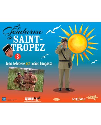 Figurine Lucien Fougasse Le Gendarme de Saint-Tropez 10cm face