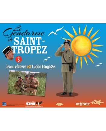 Figurine Lucien Fougasse Le Gendarme de Saint-Tropez 10cm profil