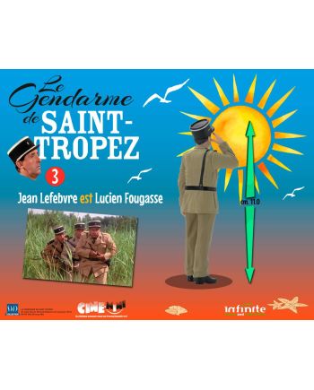 Figurine Lucien Fougasse Le Gendarme de Saint-Tropez 10cm détails