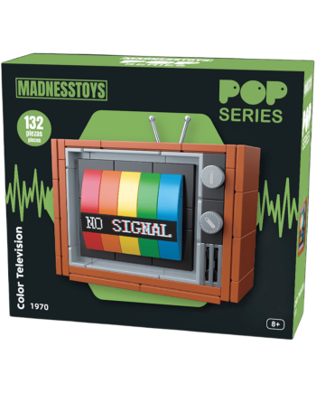 POP SERIES - Kit de Construction - Télévision Couleur 1970 - 132pc - vue de profil