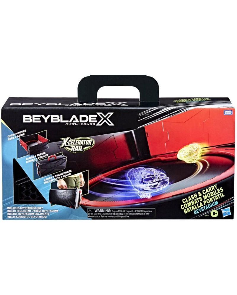 BEYBLADE X Clash and Carry Beystadium Hasbro vue de face