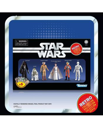 Set de 6 figurines Star Wars Retro Collection 10cm Hasbro - vue principale