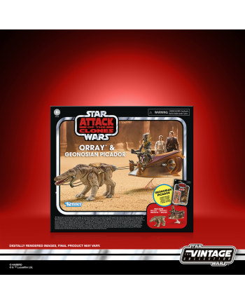 Détail de la figurine Geonosian Picador chevauchant l'Orray - Star Wars