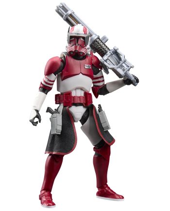Détail des accessoires de la figurine Commandant Clone Thorn