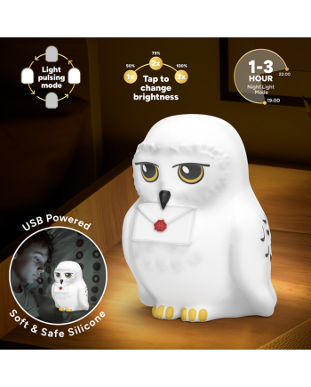 HARRY POTTER - Hedwige - Lampe Décorative 'SquishyGlo' Rechargeable - vue principale