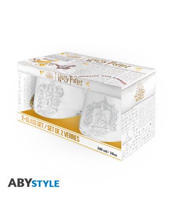 HARRY POTTER - Gryffondor & Serpentard - Set de 2 Verres 300ml - vue de face