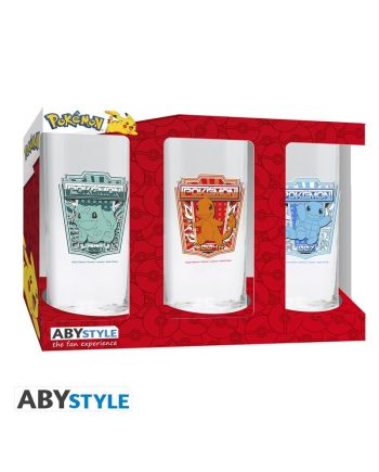 Set de 3 verres Pokémon ABYstyle sous licence officielle