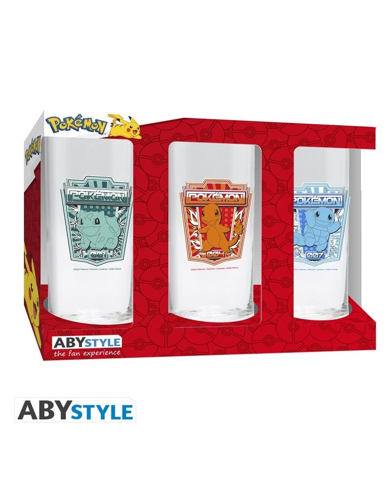 Set de 3 verres Pokémon ABYstyle sous licence officielle