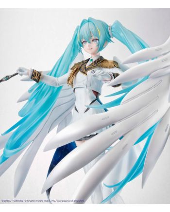 Zoom sur les finitions de la figurine Lucra Miku