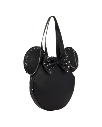 DISNEY - Minnie Mouse "Studs & Chains" - Tote Bag LoungeFly - vue de face
