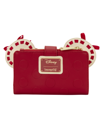 Portefeuille Minnie Mouse Rock the Dots Loungefly détail motif pois