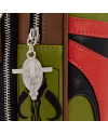 Sac bandoulière Sling Loungefly Boba Fett Star Wars fermeture et détails