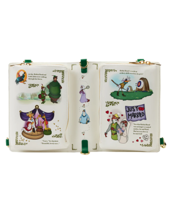 Sac bandoulière Loungefly Robin des Bois Disney ouvert format livre