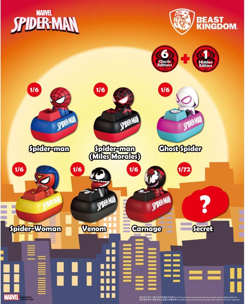 Blind Box Spider-Man Keycaps figurine 5cm Beast Kingdom