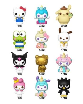 Détail packaging Bitty Pop Sanrio licence Hello Kitty