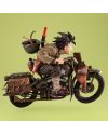 DRAGON BALL Z - Son Goku & Moto - Statuette Desktop Real McCoy 18cm - vue de profil