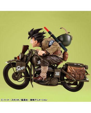 DRAGON BALL Z - Son Goku & Moto - Statuette Desktop Real McCoy 18cm - vue de dos