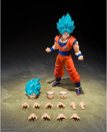 DRAGON BALL SUPER - SSGS Son Goku - Fig. S.H. Figuarts 15cm - vue du packaging