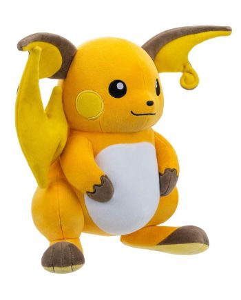Peluche Pokémon Raichu 30 cm, détail du visage et des oreilles