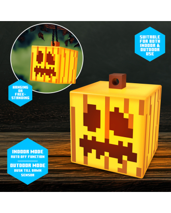 Lanterne Minecraft Citrouille Jack O Lantern 25cm vue de face