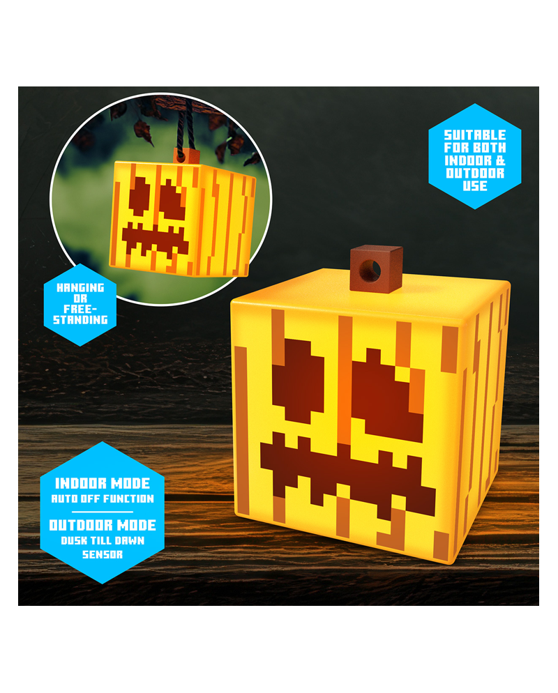 Lanterne Minecraft Citrouille Jack O Lantern 25cm vue de face