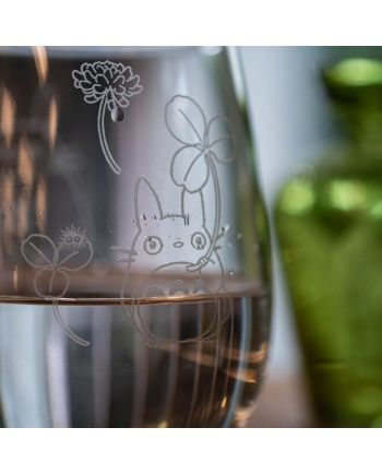 Détail de la gravure Totoro sur le verre collector Mon Voisin Totoro
