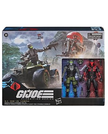 G.I. JOE - Snake Eyes Vs Stealth Viper - Figurine Classified Serie15cm - vue de face