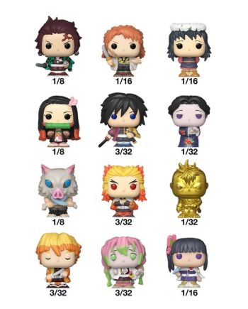 Visuel détaillé de la box Bitty Pop Demon Slayer avec personnages surprises