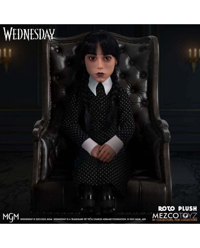 Poupée Mercredi Addams Mezco Toys MDS Roto 45cm de face