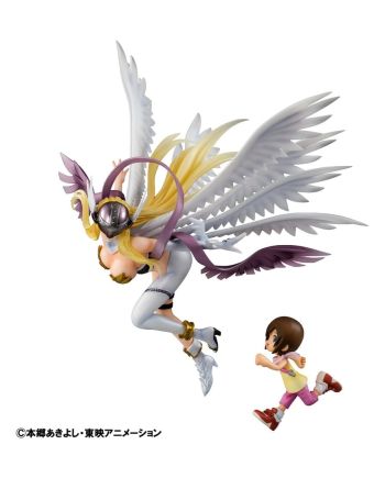 Statuette G.E.M. Angewomon et Hikari Yagami Digimon 22cm par Megahouse