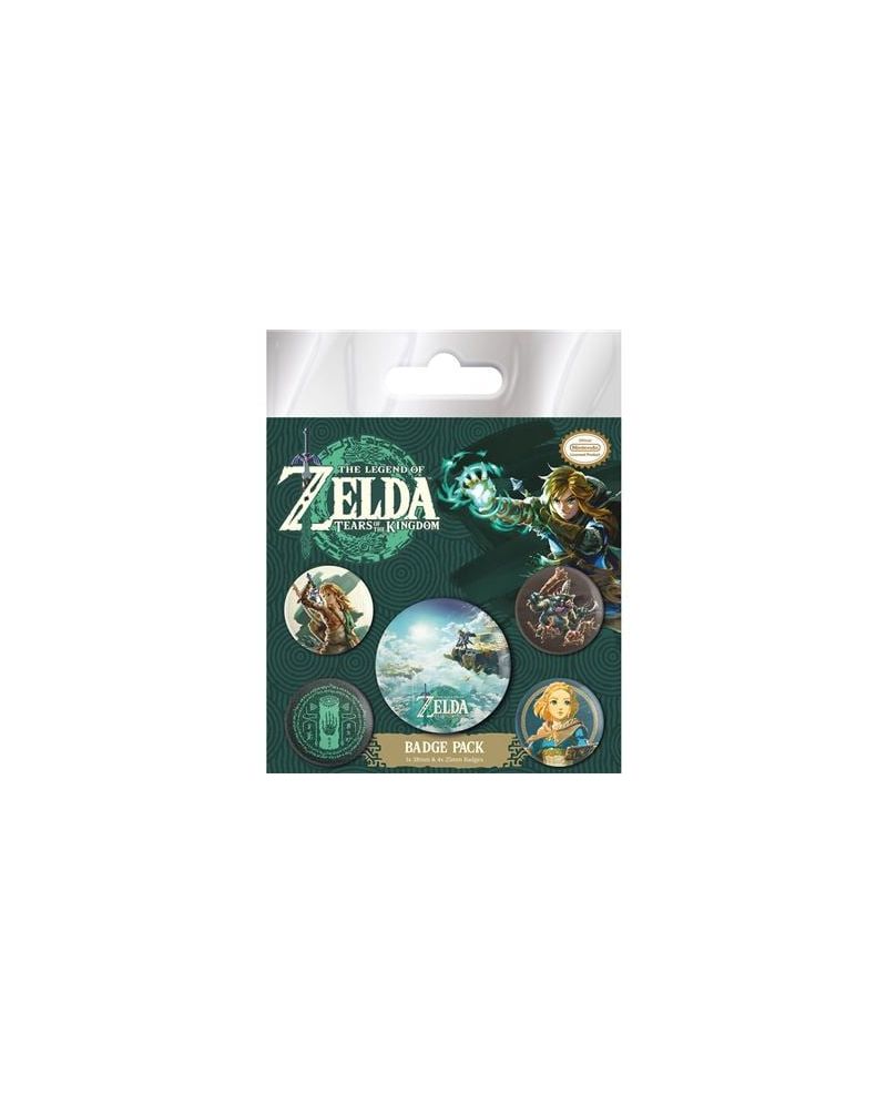 Pack de 5 badges Zelda Tears of the Kingdom Ciel d'Hyrule