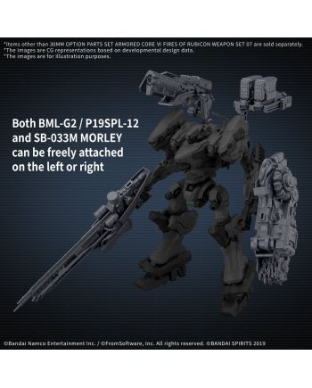 ARMORED CORE VI - 30M Option Parts Weapon Set 07 - Model Kit - vue de face