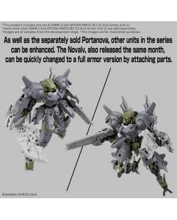 30MM - 1/144 Option Parts Set 23 (Full Armor Unit 2) - Model Kit - vue de face