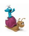 Tirelire PVC Schtroumpf à dos d'escargot 19cm Plastoy