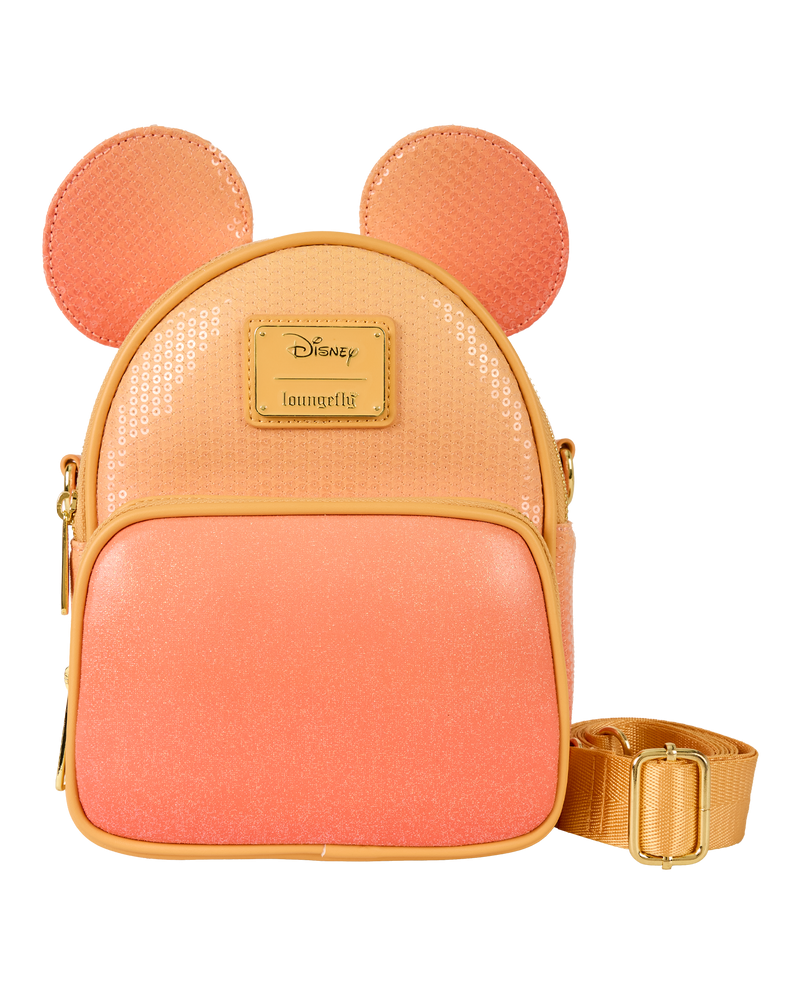 Sac bandoulière convertible Mickey Glitter Loungefly Disney - vue face
